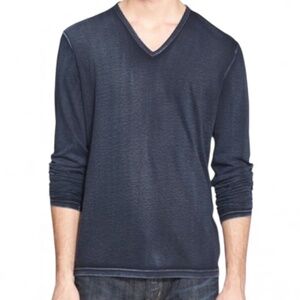 John Varvatos USA Star Men's V-Neck Shirt Long Sleeve Top